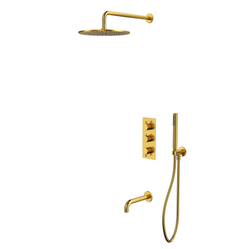 Душевая система Whitecross Y brushed gold YSET11GLB встраиваемая