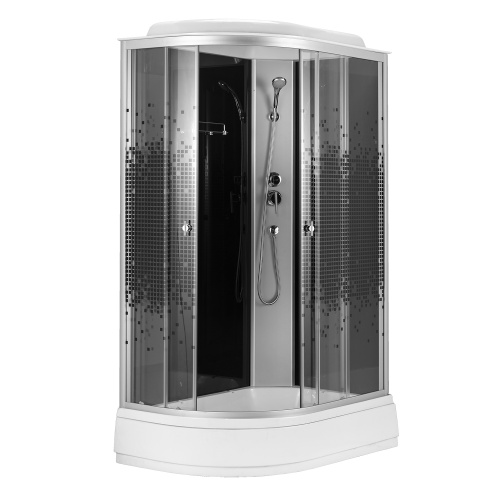 Душевая кабина Loranto CS-1200-25ТМ/М R 80х120 асимметричная с крышей