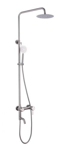 Душевая стойка Fmark FS8345 настенная цвет сатин