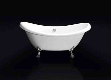 Ванна акриловая BelBagno BB05 182,5х75 отдельностоящая полукруглая