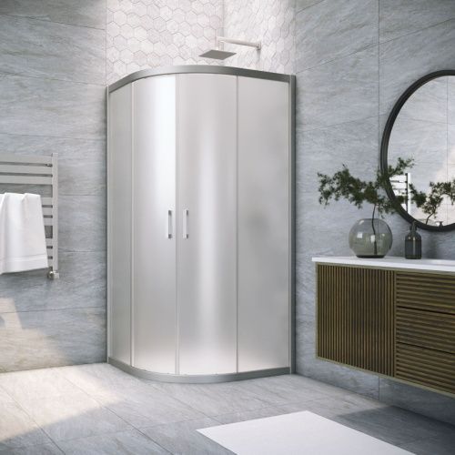 Душевой уголок Vegas-Glass ZS TUR+NOVO ZS NOVO h2000 120 07 10 120х120 стекло матовое профиль хром без поддона