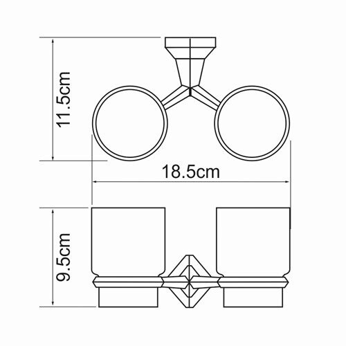 Стакан для зубных щеток WasserKRAFT 1128DC - фото 4