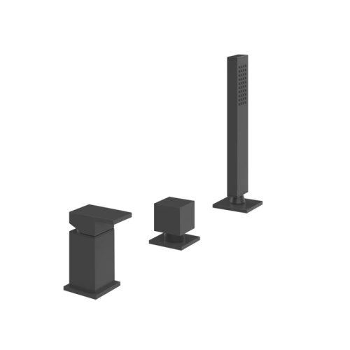 Смеситель Gessi Rettangolo 20043#299 на борт ванны черный