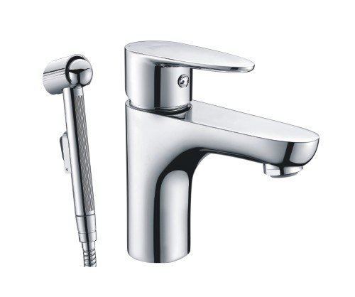 Комплект: смеситель с гигиеническим душем WasserKRAFT Leine 3500 3508 хром