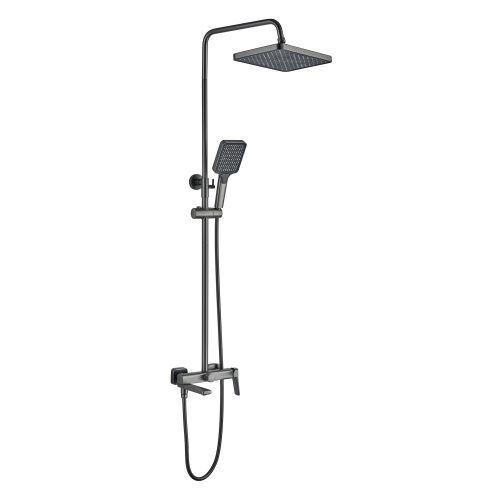 Душевая стойка Shevanik S9936T настенная цвет оружейная сталь