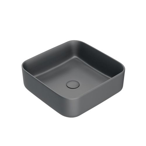 Раковина керамическая IDDIS Bridge BRIGM04i27 39х39 накладная цвет серый без отверстий под смеситель