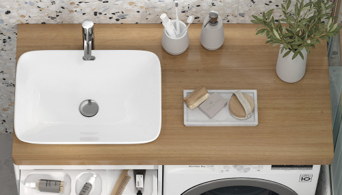 Столешница Velvex KLAUFS st.KLA.120.L дуб французский 120х61х4 накладная цвет Шатанэ