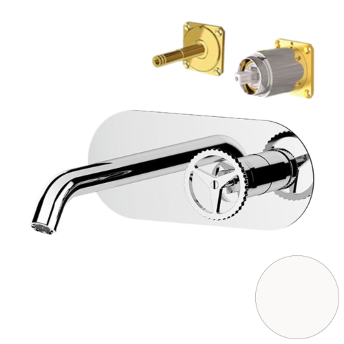 Смеситель для раковины Remer Chrono CH15LKBBO встраиваемый в стену белый