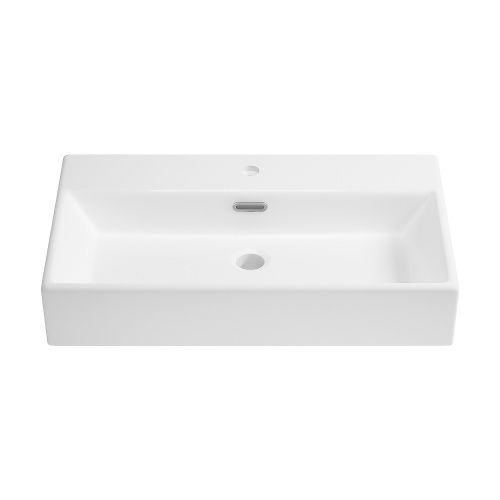 Раковина из сантехнического фарфора Wellsee Graceful Pro 150903000 70х41 накладная цвет белый глянцевый 1 отверстие под смеситель