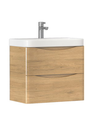 Тумба под раковину Velvex CLAY tpCLA.60.2Y-230 59х34х49 подвесная цвет дуб верона