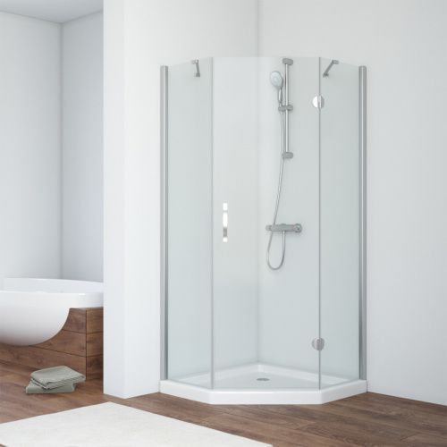 Душевой уголок Vegas-Glass AFA-Pen TUR+NOVO AFA-Pen TUR NOVO h1890 110 08 crystalvision R 110х110 стекло прозрачное профиль хром глянцевый без поддона