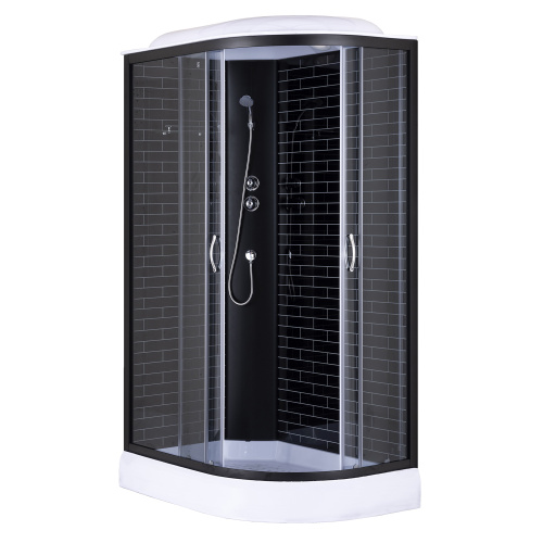 Душевая кабина Loranto CS-66120-13L GB 120 80х120 асимметричная с крышей