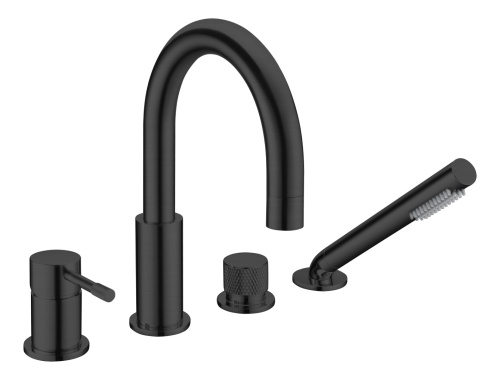 Смеситель Boheme Uno 460-B на борт ванны черный