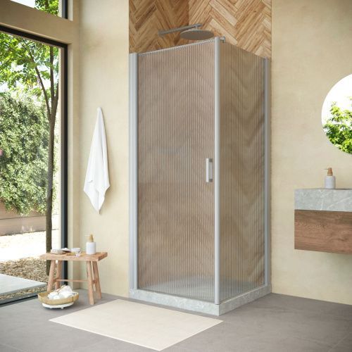 Душевой уголок Vegas-Glass EP-Fis NOVO EP-FIS NOVO h2000 90*80 07 Moru L 90х80 стекло рифленое профиль хром без поддона