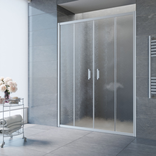 Душевая дверь Vegas-Glass Z2P TUR+NOVO Z2P NOVO h2000 205 07 02 205х200 стекло рифленое профиль хром матовый