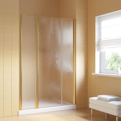 Душевая дверь Vegas-Glass EP-2F LUX EP-2F LUX 155 9 2 L 155х200 стекло рифленое профиль золото глянцевое