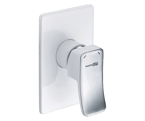 Смеситель для душа WasserKRAFT Aller 1060 WHITE 10651W встраиваемый белый/хром