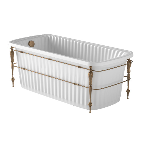 Ванна из искусственного мрамора Migliore OLIVIA CONSOLE 24378 174х80 отдельностоящая