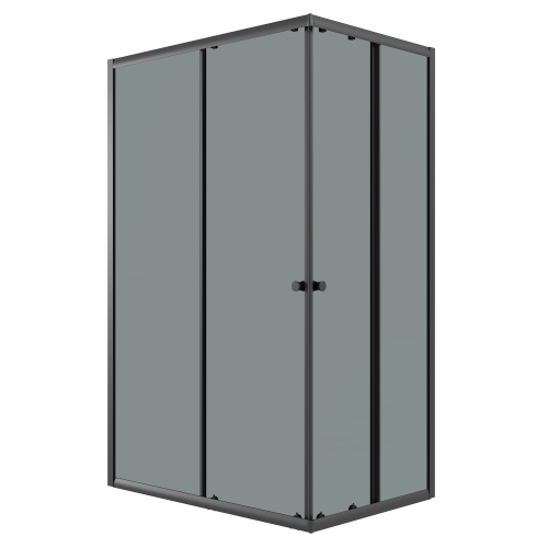 Душевой уголок Niagara Eco NG-1118-14QT 107х78 стекло тонированное профиль черный матовый