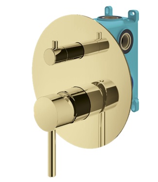 Смеситель для душа Plumberia Selection Ixo KIT1901OR встраиваемый золото