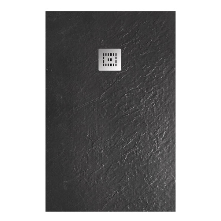 Душевой поддон BelBagno UNO TRAY-MR-UNO-AH-120/90-35-NERO-CR 120х90 искусственный мрамор чёрный матовый