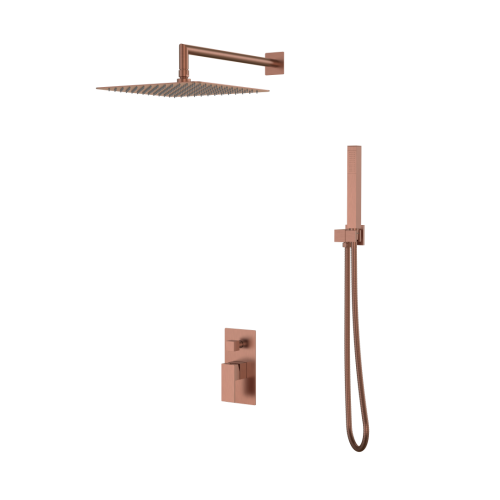 Смеситель для душа Boheme Qubic 474-3-BRB встраиваемый бронза брашированная