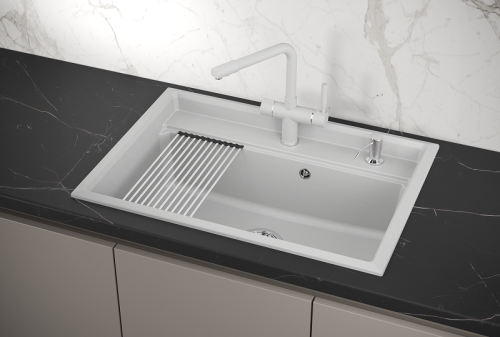 Кухонная мойка Granula Kitchen Space 7301, АРКТИК 73x51 цвет арктик