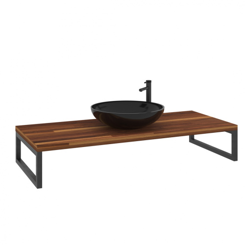 Консоль под раковину Orka Kestel 3001042 120х50х21 подвесная цвет коричневый/черный Консоль под раковину Orka Kestel 3001042 120х50х21 подвесная цвет коричневый/черный