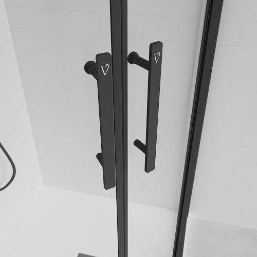 Душевой уголок Veconi Evo E2-B-10080-01-C9 100х80 стекло прозрачное профиль черный без поддона
