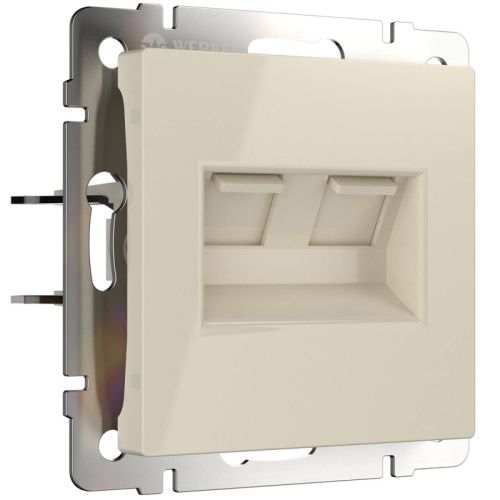 Розетка двойная Ethernet RJ-45 Werkel Слоновая кость 4690389155864