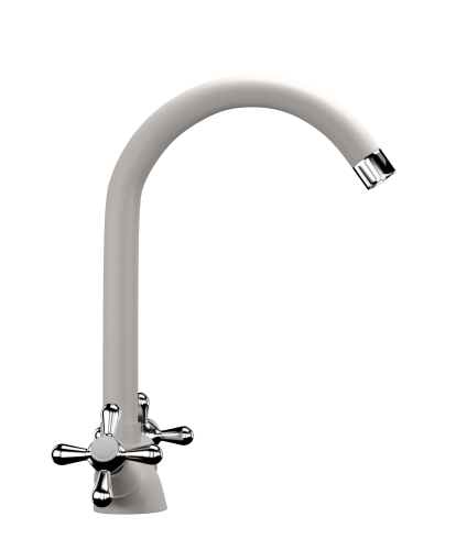 Смеситель для кухни Ulgran Classic U-012-331 на раковину белый без термостата