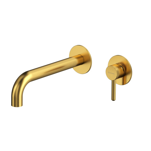 Смеситель для раковины Whitecross Y brushed gold Y1215GLB встраиваемый золото брашированное без термостата