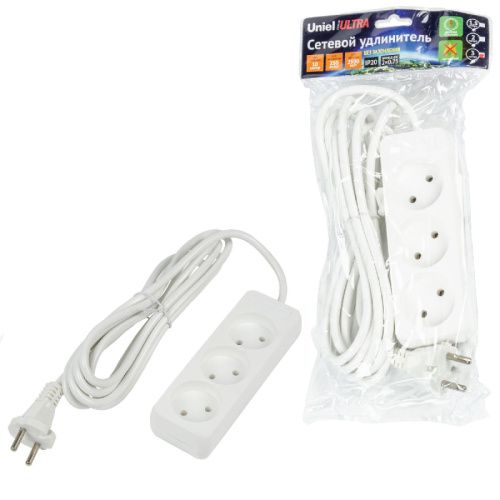 Удлинитель бытовой Uniel ULTRA (УЛТРА) S-CU3-3 WHITE