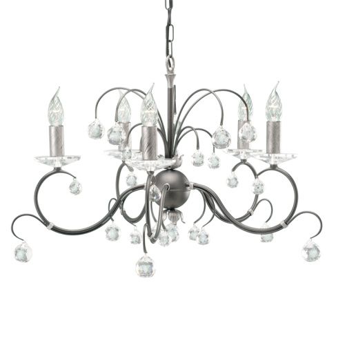 Люстра подвесная Elstead Lighting Lunetta (Лунетта) LUN 5 BLK/SIL