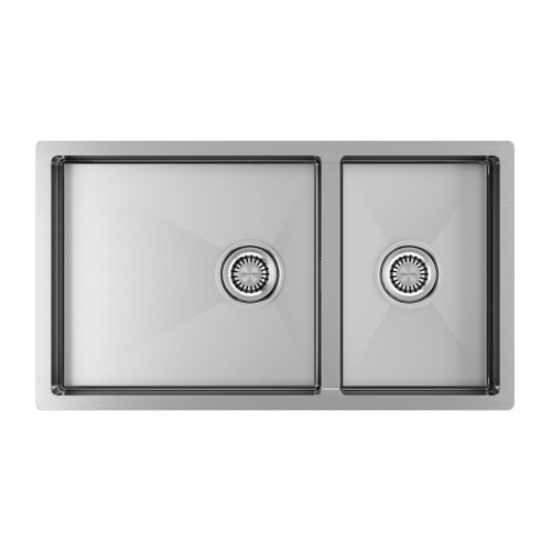 Мойка кухонная Paulmark ALLER 78/2S UNI PM527844-BS 78х44 брашированная нержавеющая сталь