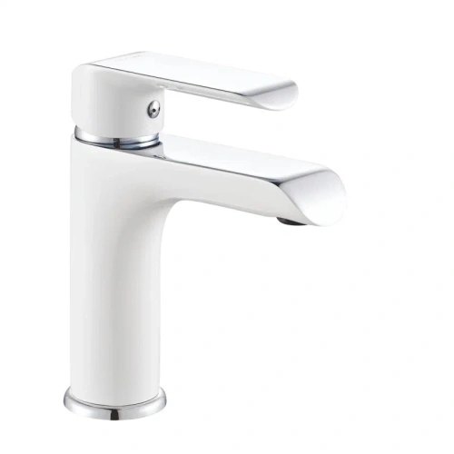 Смеситель Rose R2101F на раковину белый/хром