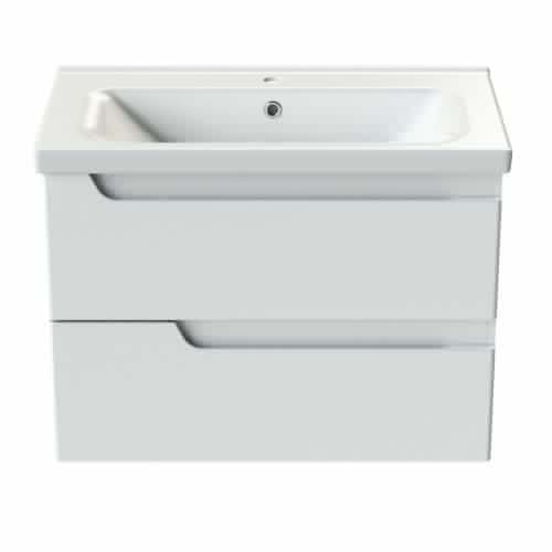 Тумба с раковиной Orange TOPLINE-Milano TP-MR80+RA 80х50 подвесная цвет белый - фото 2