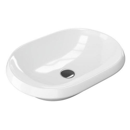 Раковина Excellent Lupio 61 см CEAC.3818.600.WH полувстраиваемая цвет белый глянцевый