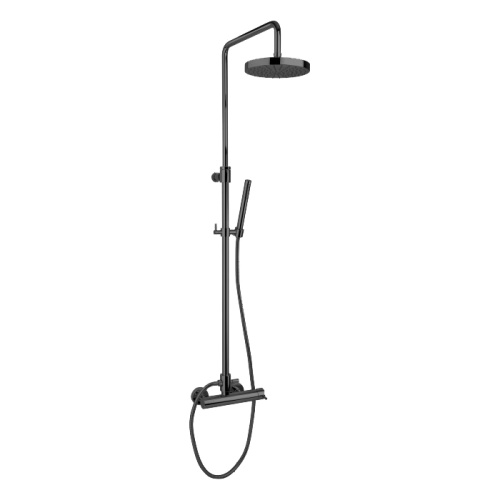 Душевая стойка Bongio T Minimix 32537NE0D настенная черный матовый Душевая стойка Bongio T Minimix 32537NE0D настенная черный матовый