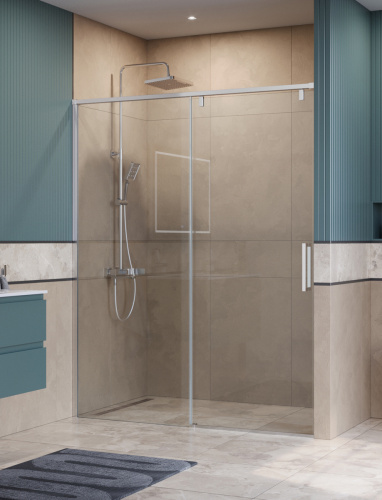 Душевая дверь BelBagno SOFT CLOSE-1 SOFT_CLOSE-1-BF-1-160-C-Cr 160х200 стекло прозрачное профиль хром