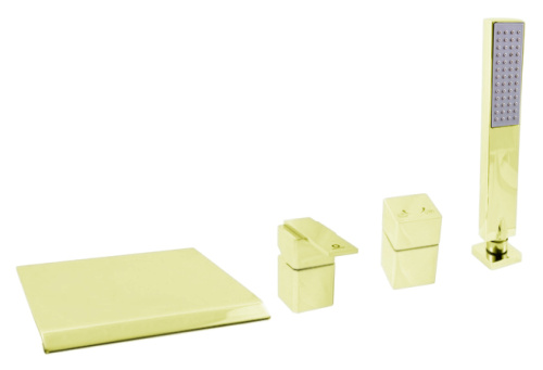 Смеситель RavSlezak LOIRA LR574.5PZ на борт ванны золото