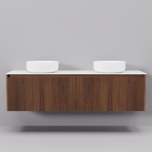 Тумба с раковиной ArtDecco Camilla (Камилла) ACM15W22D300 150x45x40 подвесная цвет черный орех