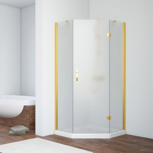 Душевой уголок Vegas-Glass AFA-Pen TUR+NOVO AFA-Pen TUR NOVO h1890 110 09 10 R 110х110 стекло матовое профиль золото глянцевое без поддона