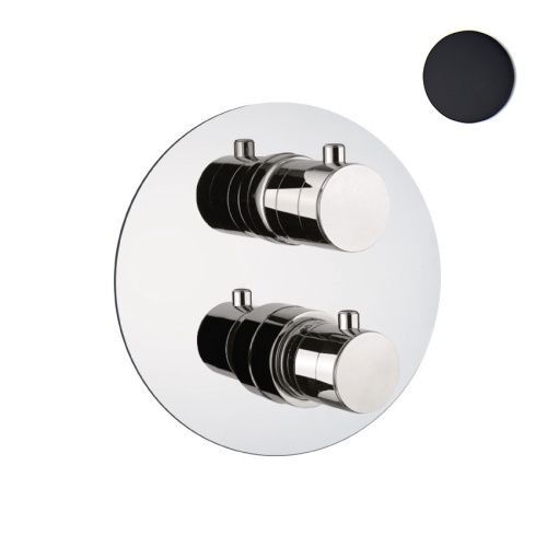 Смеситель для ванны и душа Webert Sax Evolution SE970903560 настенный черный с термостатом