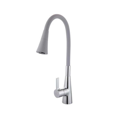 Смеситель для кухни Fashun A4153+B17 на мойку хром/серый