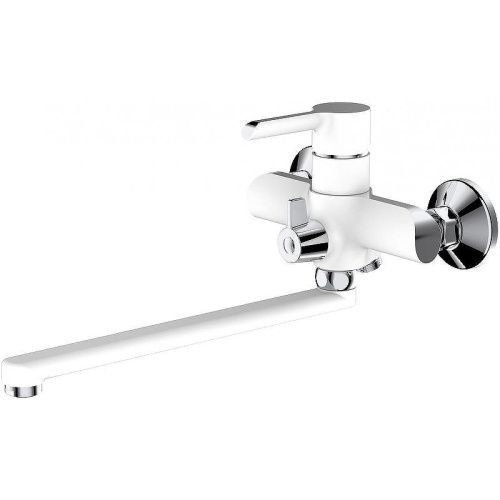 Смеситель для ванны и душа Haiba HB805-8 HB22805-8 настенный белый/хром