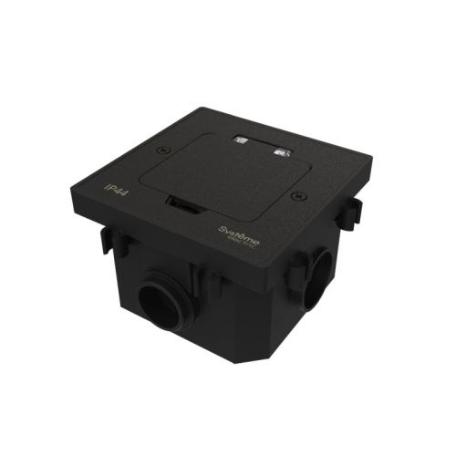 Лючок на 2 модуля IP44 с монтажной коробкой для бетонных полов , тип MDK20 Systeme Electric MultiDesk (МултиДеск) MDK20202MBC