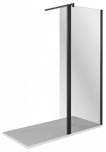 Душевая перегородка Good Door WALK IN ВИ00022 90х195 стекло прозрачное профиль черный матовый