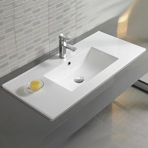 Раковина Melana 91 см 9090E-805 накладная цвет белый