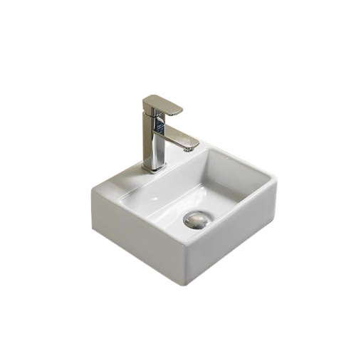 Раковина из фаянса Velvex 7440C 40х30 накладная цвет белый 1 отверстие под смеситель